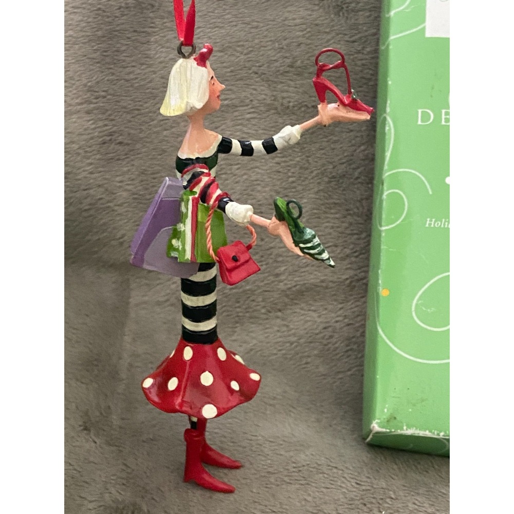 DEPT 56 Ornament LOLLYSTICKS LOLLY STICKS by KYM BOWLES Shoe Shopping Christmas - Picture 5 of 6